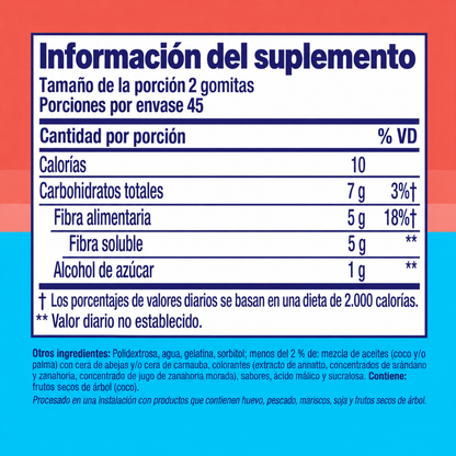 Fiber Gummies Prebióticas (Pack de 90 Gomitas)
