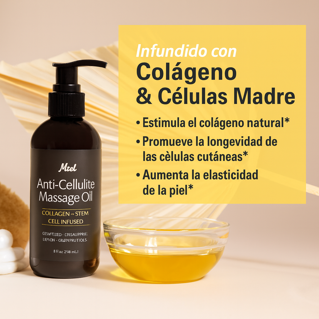 Aceite de Masaje Anti-Celulitis con Colágeno y Células Madre