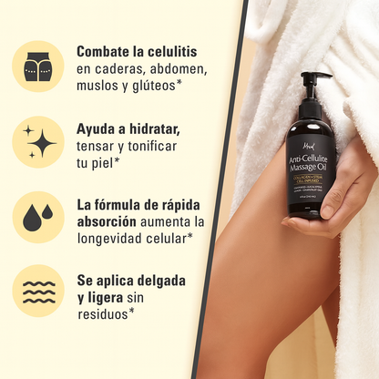 Aceite de Masaje Anti-Celulitis con Colágeno y Células Madre