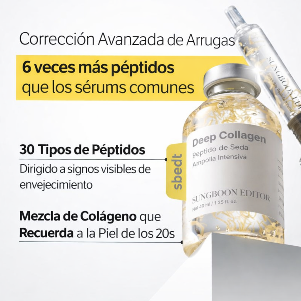 Ampolla de Colágeno Profundo con Péptidos de Seda